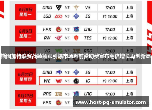 斯图加特联赛战绩耀眼引爆市场胸前赞助费宣布翻倍增长再创新高